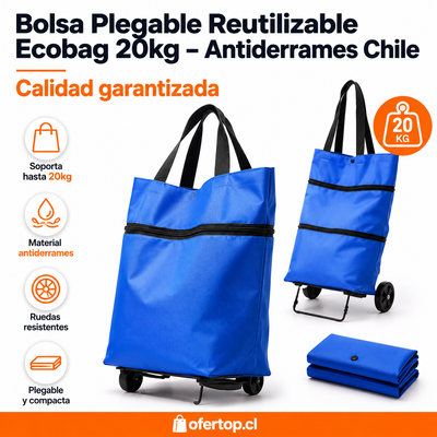 Bolsa Plegable Reutilizable Ecobag 20kg – Antiderrames Chile