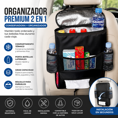 Organizador Térmico para Auto Bolso Asiento con Aislación