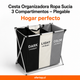 Cesta Organizadora Ropa Sucia 3 Compartimentos Plegable – Ofertop