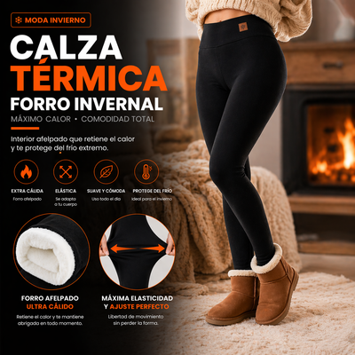 Leggings Térmicos Sherpa Mujer - Forro Polar Anti Frío Chile