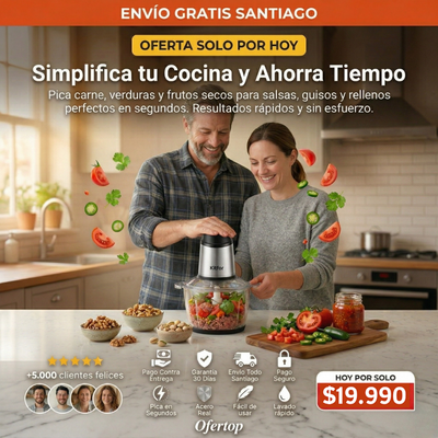 Picadora Eléctrica PowerChef – Pica Todo en Segundos | Ofertop
